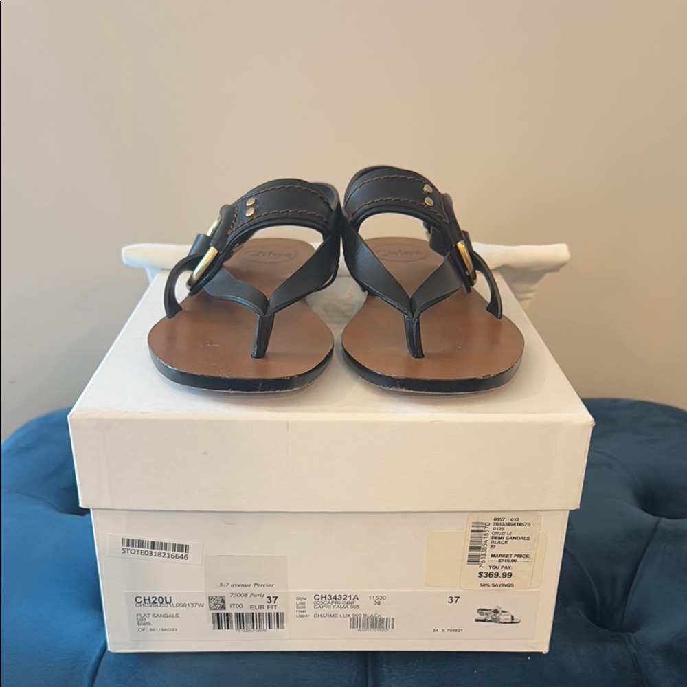 Chloe Black and Brown Sandals - Picture 2 of 5